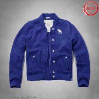 heren abercrombie fitch baseball pullover blauw moose logo On Sale Outlet 6bqvq343